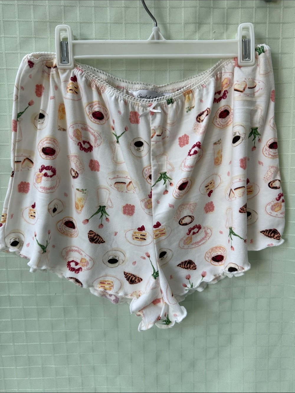 New Spoiled Angel Cream Printed Lounge Shorts - Soft Sleepwear